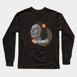 Surrealistic Orange Woman Zesty Art with a Hidden Message Long Sleeve T-Shirt